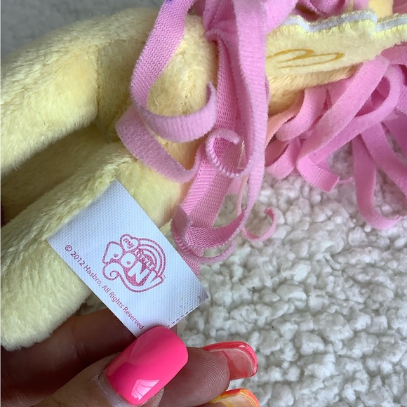 My Little Pony by Hasbro 2012 Fluttershy Yellow Pink Plush Stuffed Animal Toy - Picture 4 of 6